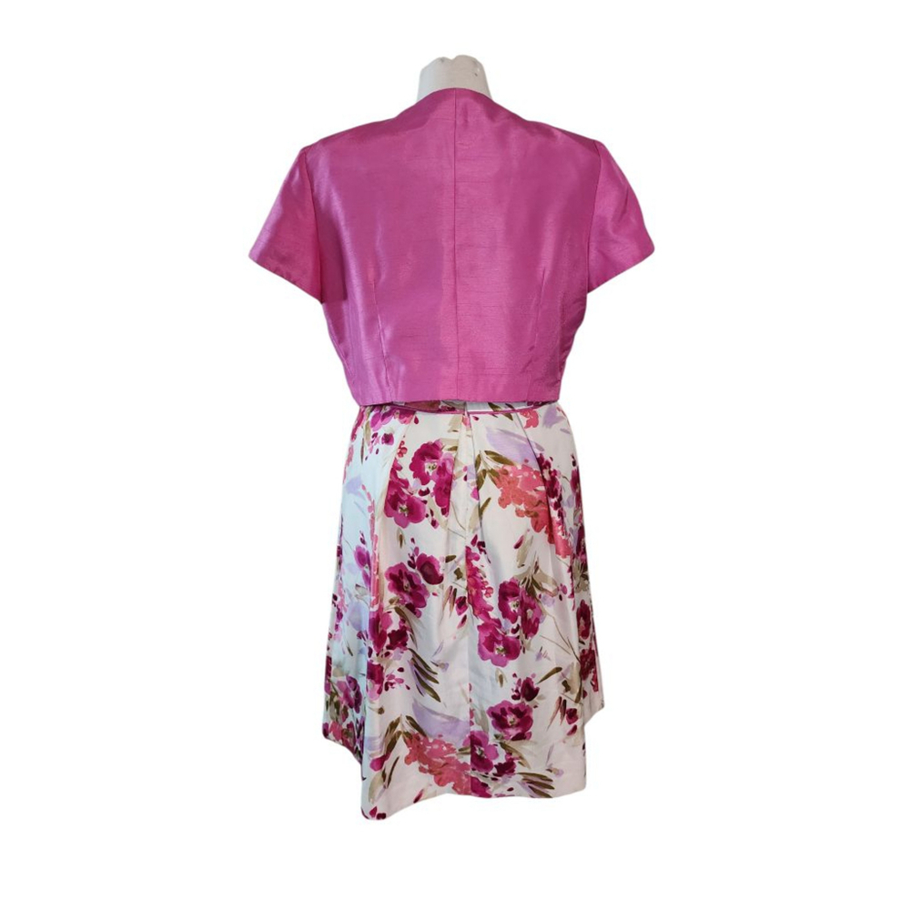 Y2K Studio I 2-Pc Floral Dress & Pink Bolero Shrug Jacket Set Size 12 - Picture 4 of 14